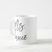 Mug Mme Fiancé Inky Trendy Lettering (Devant gauche)