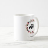Mug Mme Floral Wreath Personalized (Devant droit)