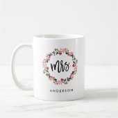 Mug Mme Floral Wreath Personalized (Gauche)