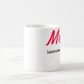 Mug Mme Lastname Mug, personnaliser - toutes (Centre)