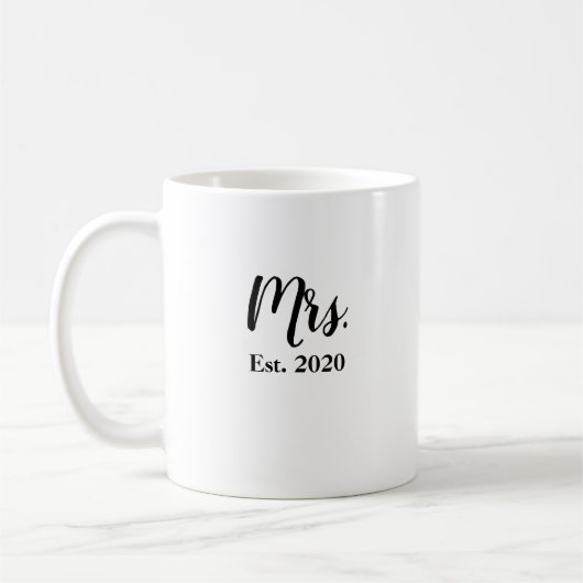 Mug Mme Mariée Établie 2020 (Gauche)