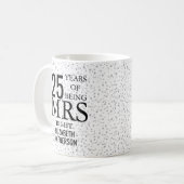 Mug Mme Right Fun 25e Anniversaire Cœurs d'Argent (Devant gauche)