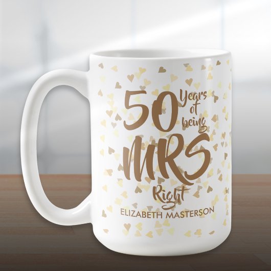 Mug Mme Right Fun 50e anniversaire de mariage
