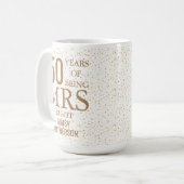 Mug Mme Right Fun 50e anniversaire de mariage Cœurs do (Devant gauche)