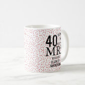 Mug Mme rouge Right d'anniversaire de mariage de (Devant droit)