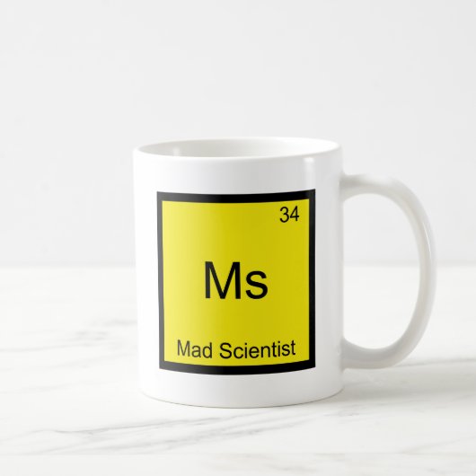 Mug Mme - Symbole d'élément de chimie drôle de scienti (Droite)