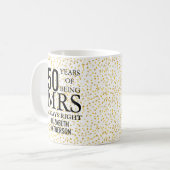 Mug Mme Toujours Droite Fun Golden 50th Anniversary (Devant gauche)
