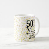 Mug Mme Toujours Droite Fun Golden 50th Anniversary (Devant droit)