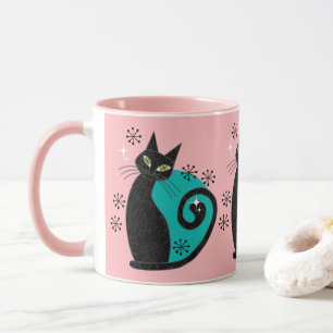 Mug Mmilieu du siècle moderne Atomique Chat Retro Adre