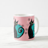 Mug Mmilieu du siècle moderne Atomique Chat Retro Adre (Devant droit)