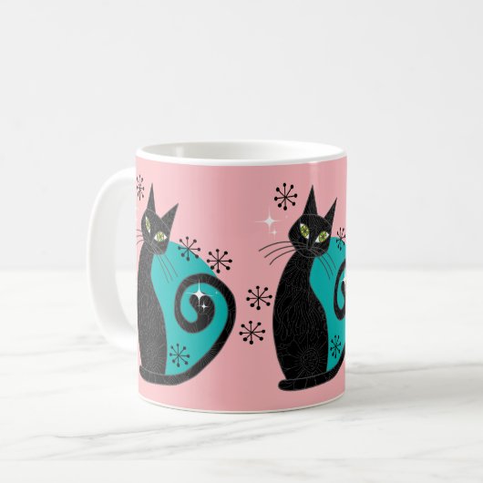 Mug Mmilieu du siècle moderne Atomique Chat Retro Adre (Devant gauche)