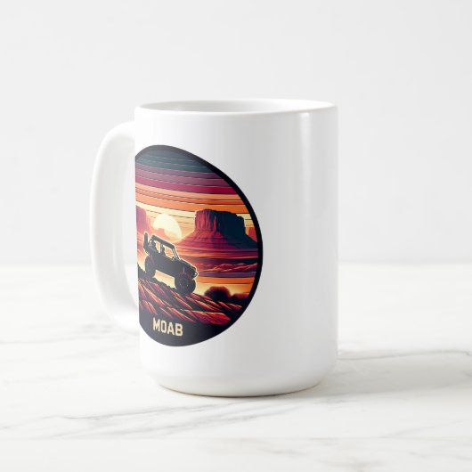 Mug Moab Utah UTV Sunset Red Rocks (Devant gauche)