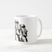 Mug Moais poligonales (Devant droit)