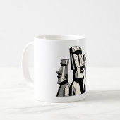 Mug Moais poligonales (Devant gauche)