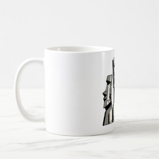 Mug Moais poligonales (Gauche)
