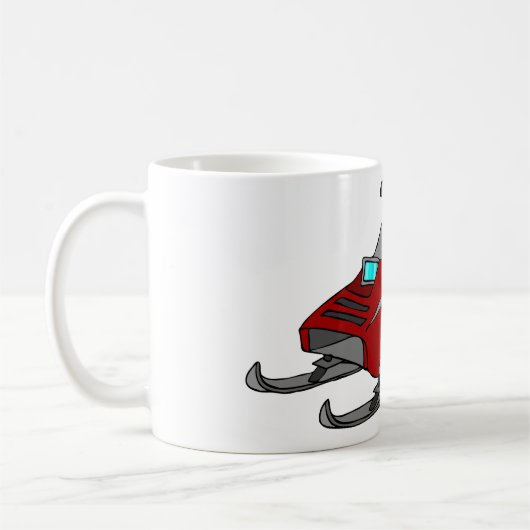 Mug Mobile de neige rouge (Gauche)