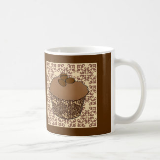 Mug Mocha / Café Frosted Cupcake, Arrière - plan dente