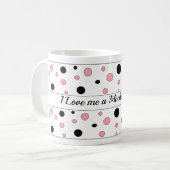 Mug Mocha Latte aux points fantaisistes (Devant gauche)