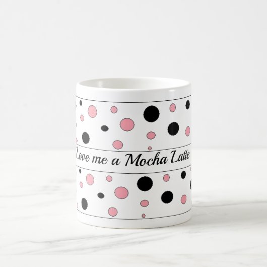 Mug Mocha Latte aux points fantaisistes (Centre)