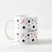 Mug Mocha Latte aux points fantaisistes (Gauche)
