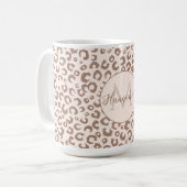 Mug Mocha Mousse et crème Tan Leopard Motif (Devant gauche)