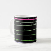 Mug Mochila con estrellas con líneas onduladas (Devant gauche)