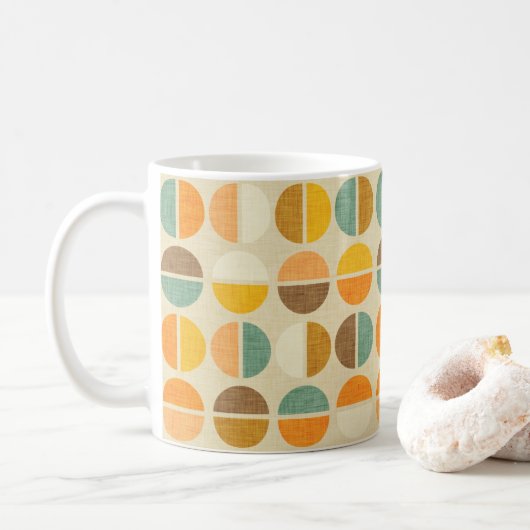 Mug Mod Abstrait Cercle Terre Beige (Avec donut)