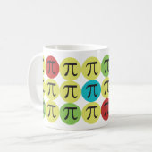 Mug Mod pi - Cadeau coloré de pi (Devant gauche)