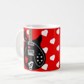 Mug Mod Pop Art Amour coeur guitare (Devant gauche)