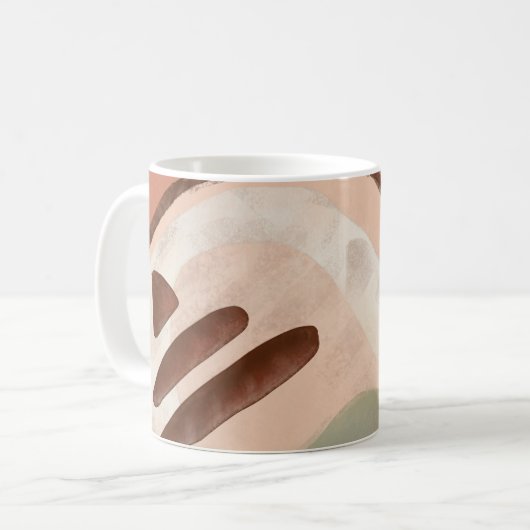 Mug Mod Retro Abstrait rusteux Terre au milieu du sièc (Devant gauche)
