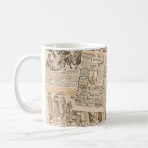 Mug Mode antique : Pages publicitaires de journaux