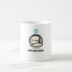 Mug Mode Avion Activé - Casque pour Personnage Mignon