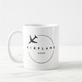 Mug Mode avion, Voyage, Script minimal, Aviation (Gauche)