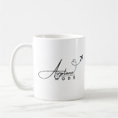 Mug Mode avion, Voyage, Script minimal, Aviation (Gauche)