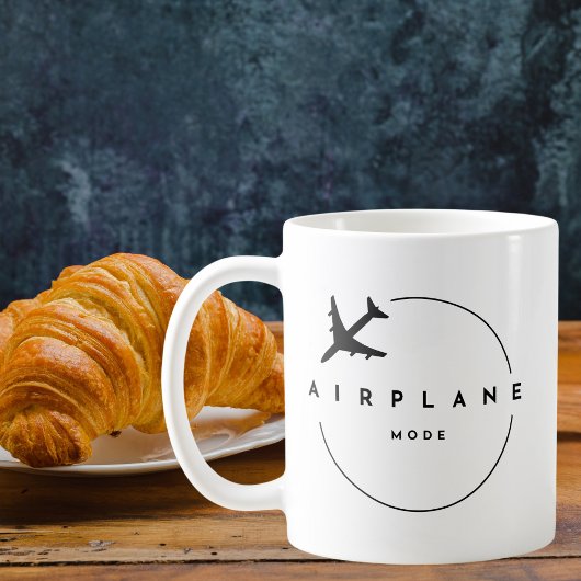 Mug Mode avion, Voyage, Script minimal, Aviation