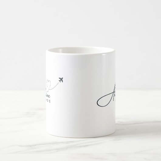 Mug Mode avion, Voyage, Script minimal, Aviation (Centre)