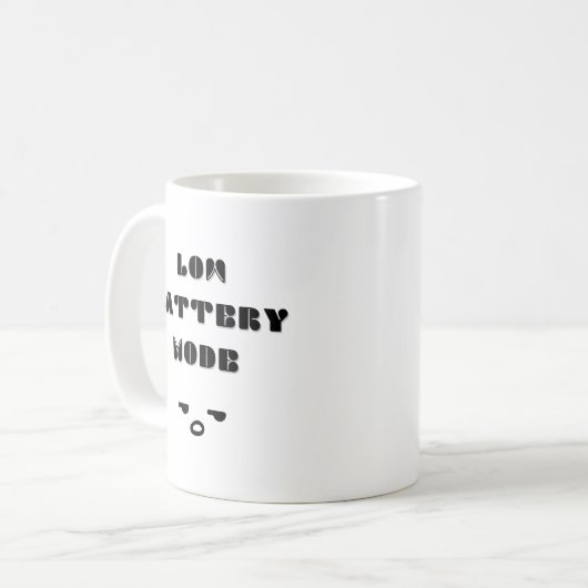 Mug Mode Batterie basse Conception de devis ennuyeux (Devant gauche)