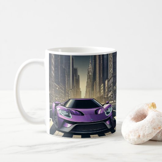 Mug Mode Bête Activé / Cadeau de motard pour motocycli (Avec donut)