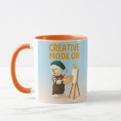Mug Mode Créatif Activé : Peintre Chien Bichon Artiste (Gauche)