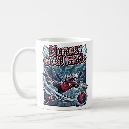Mug Mode de but norvégien squelette attaquant nations (Gauche)