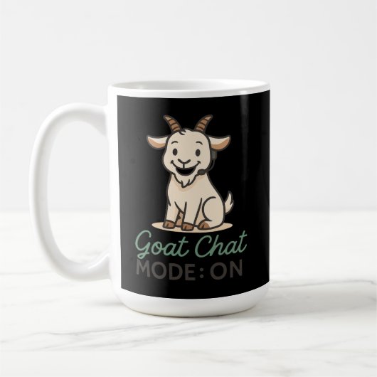 Mug Mode discussion chèvre : ACTIVÉ | Création drôle d (Gauche)