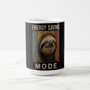 Mug Mode Économie d'Énergie Paresseux Drôle Design Rét