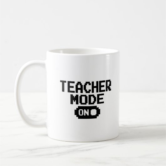 Mug "Mode enseignant sur" Appréciation de l'enseignant (Gauche)