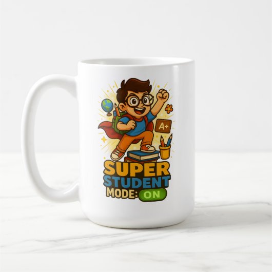 Mug MODE ÉTUDIANT SUPER : ACTIVÉ Inspirant (Gauche)