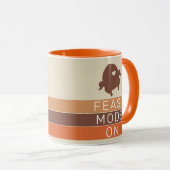 Mug Mode fête sur la Turquie mignonne Thanksgiving caf (Devant droit)