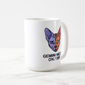 Mug Mode Gémeaux Illustration Graphique de Chat Double (Devant droit)