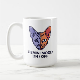 Mug Mode Gémeaux Illustration Graphique de Chat Double