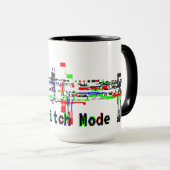 Mug Mode Glitch — Conception de Glitch Numérique Cyber (Devant droit)