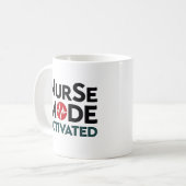 Mug Mode infirmière activé amusant (Devant gauche)