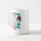 Mug Mode Infirmière Activé Désactivé Design Drôle de V (Devant gauche)